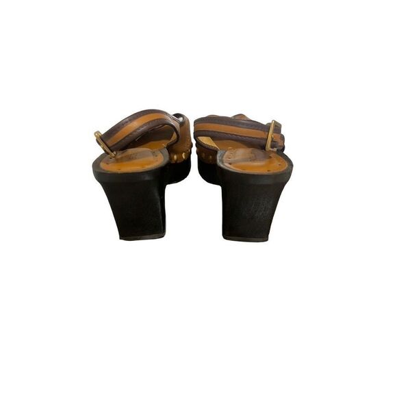 BCBGirls Shoes Clogs Mules Leather Brown Tan 9 for LIGHTHOUSE RESCUE NONPROFIT - Picture 4 of 6